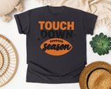 Touch Down Season Distressed graphic tee in Graphite