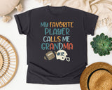 My Favorite Player Calls Me Grandma Retro graphic tee in Graphite