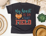 My Heart Is On That Field Bolt graphic tee in Graphite