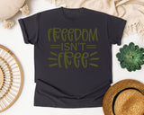 Freedom Isn't Free Brown 2 graphic tee in Graphite