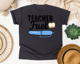 Teacher Fuel Pen graphic tee in Graphite