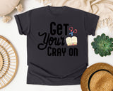 Get Your Cray On graphic tee in Graphite