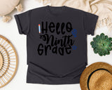 Hello Ninth Grade Globe graphic tee in Graphite