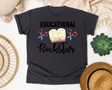 Educational Rockstar Book graphic tee in Graphite