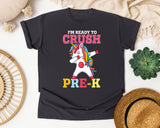 Im Ready To Crush Pre-K Unicorn graphic tee in Graphite