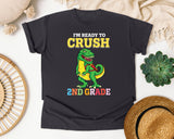 Im Ready To Crush 2nd Grade Dino graphic tee in Graphite
