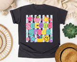 Second Grade Crayons Smiley graphic tee in Graphite
