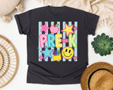 Pre-K Crayons Smiley graphic tee in Graphite