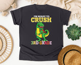 Im Ready To Crush 3rd Grade Dino graphic tee in Graphite
