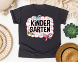 Kindergarten Scallop Bow graphic tee in Graphite