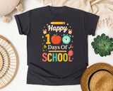 Happy 100 Days Of School Apple Clock graphic tee in Graphite