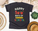 Happy 100 Days Of School Apples graphic tee in Graphite
