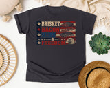 Brisket Bacon Ribs And Freedom Grey 2 graphic tee in Graphite
