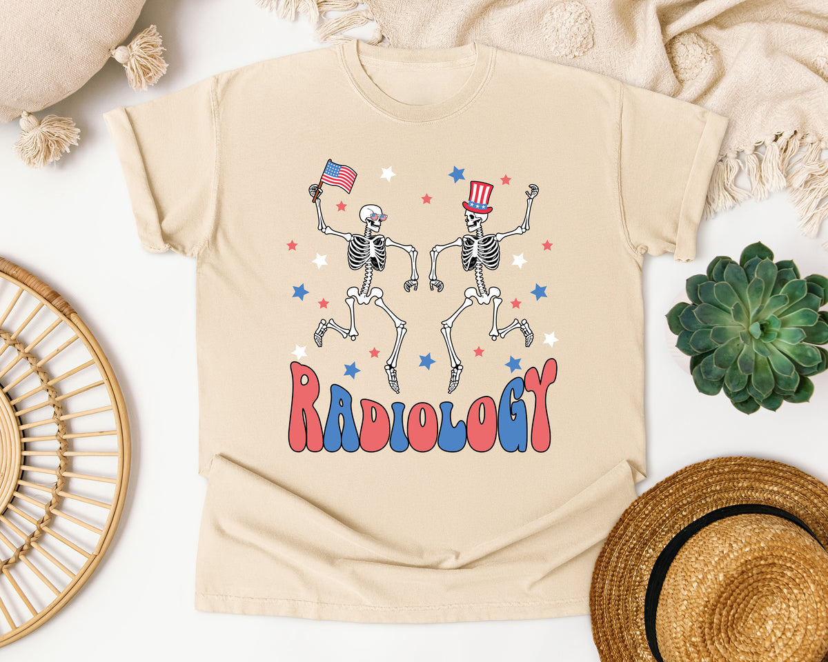Radiology Dancing Skeletons Comfort Colors Shirt