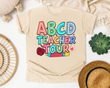 ABCD Teacher Tour Marquee graphic tee in Ivory