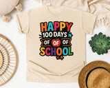 Happy 100 Days Of Of Of School graphic tee in Ivory