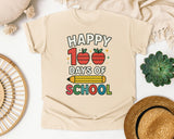 Happy 100 Days Of School Apples graphic tee in Ivory