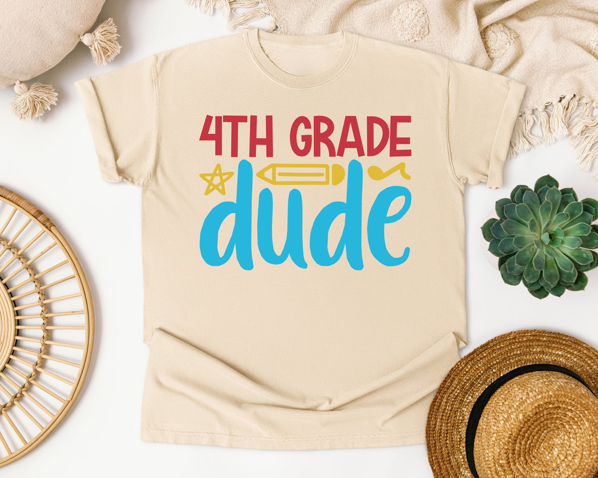 4th Grade Dude Bright graphic tee in Ivory