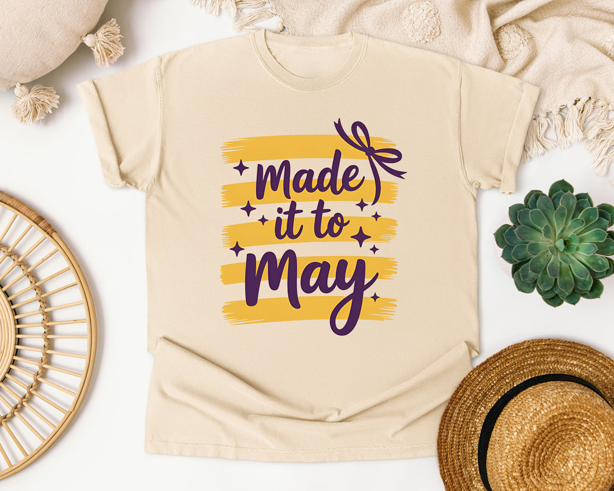 Made It To May graphic tee in Ivory