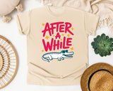 After A While Alligator graphic tee in Ivory