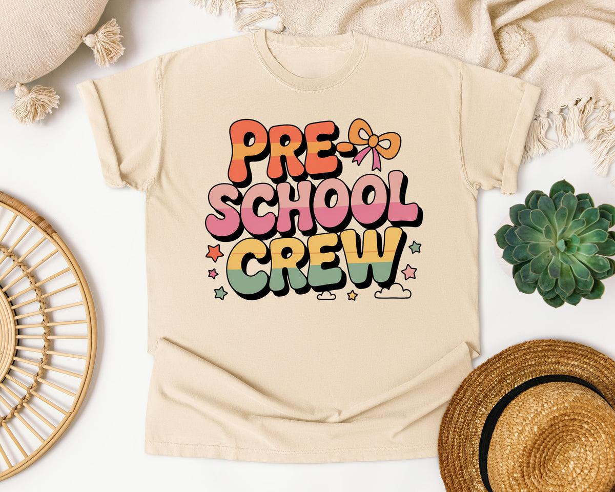 Preschool Crew Bow graphic tee in Ivory