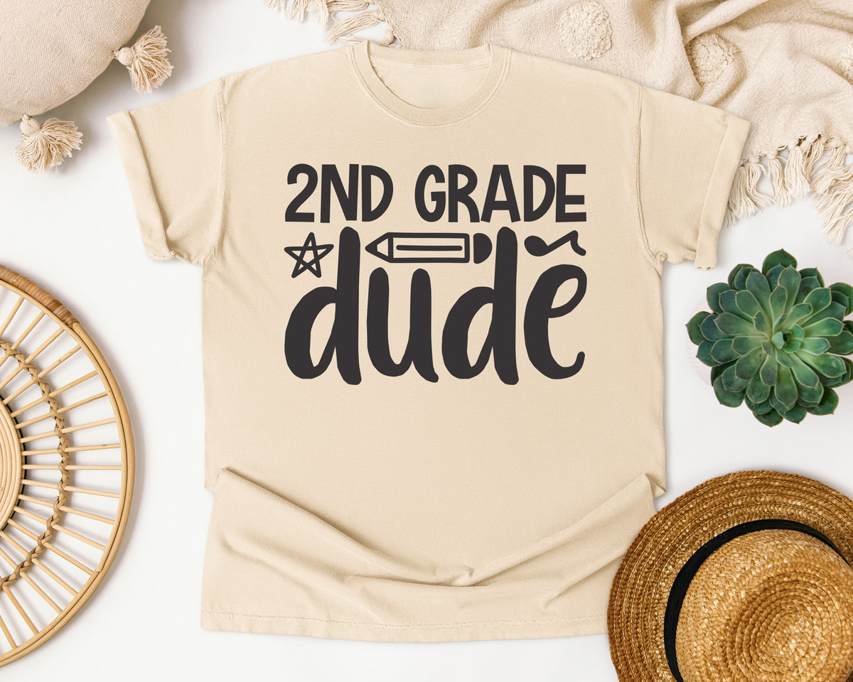 2nd Grade Dude White graphic tee in Ivory
