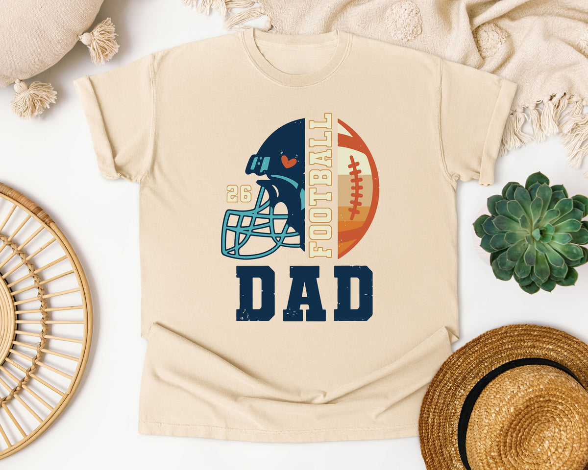 Football Dad Navy graphic tee in Ivory