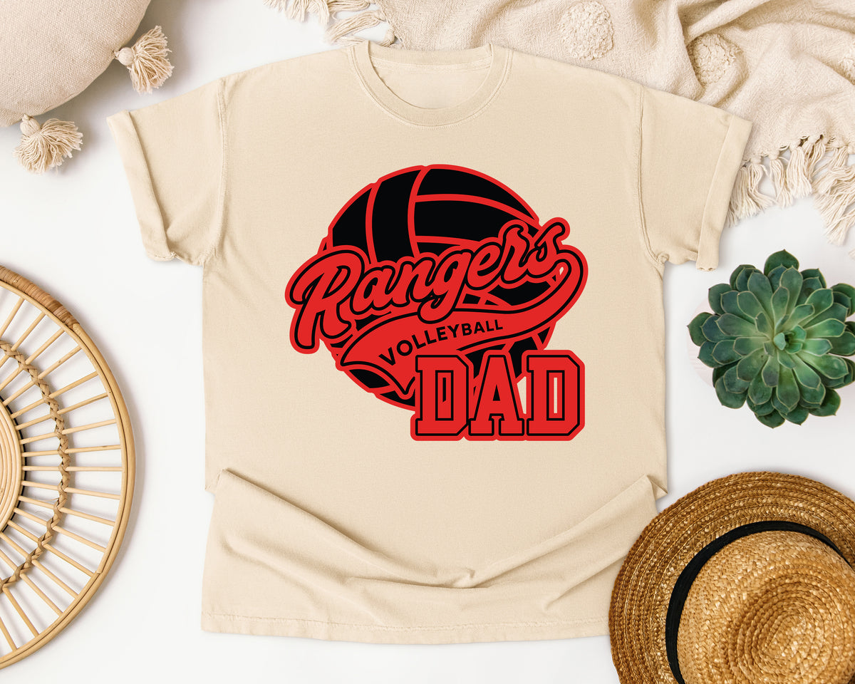Rangers Volleyball Dad graphic tee in Ivory