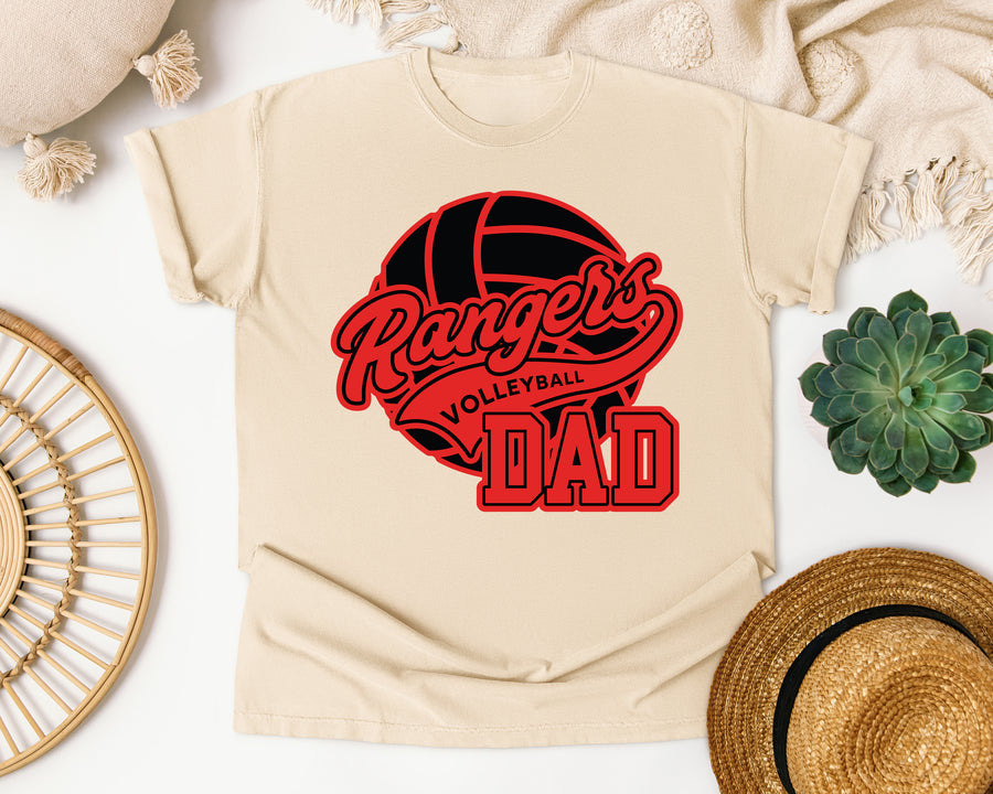Rangers Volleyball Dad graphic tee in Ivory