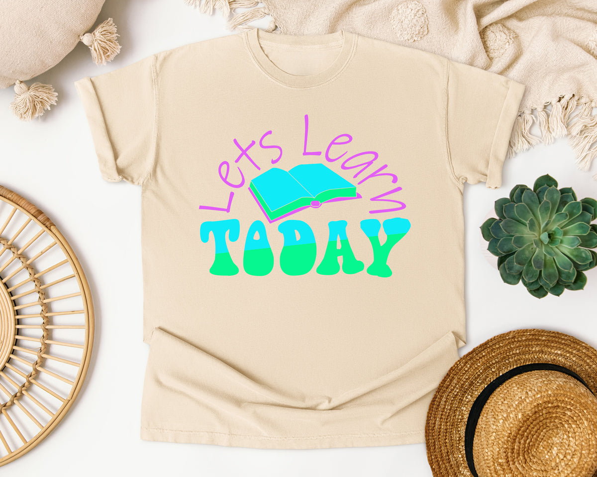 Let's Learn Today graphic tee in Ivory