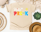 Hello Pre-K graphic tee in Ivory