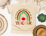 My Favorite People Call Me Teacher graphic tee in Ivory