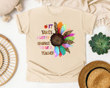 It Takes A Lot Of Sparkle To Be A Teacher graphic tee in Ivory