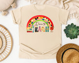 I Love To Teach Rainbow graphic tee in Ivory