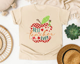Best Teacher Ever Apple graphic tee in Ivory