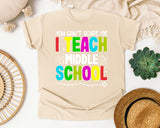 You Can't Scare Me I Teach Middle School Graphic Tee graphic tee in Ivory