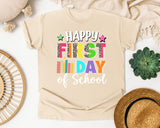 Happy First Day Of School Leopard Graphic Tee graphic tee in Ivory