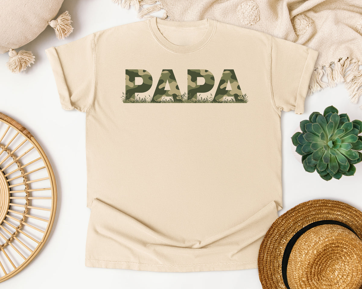 Papa Camo graphic tee in Ivory