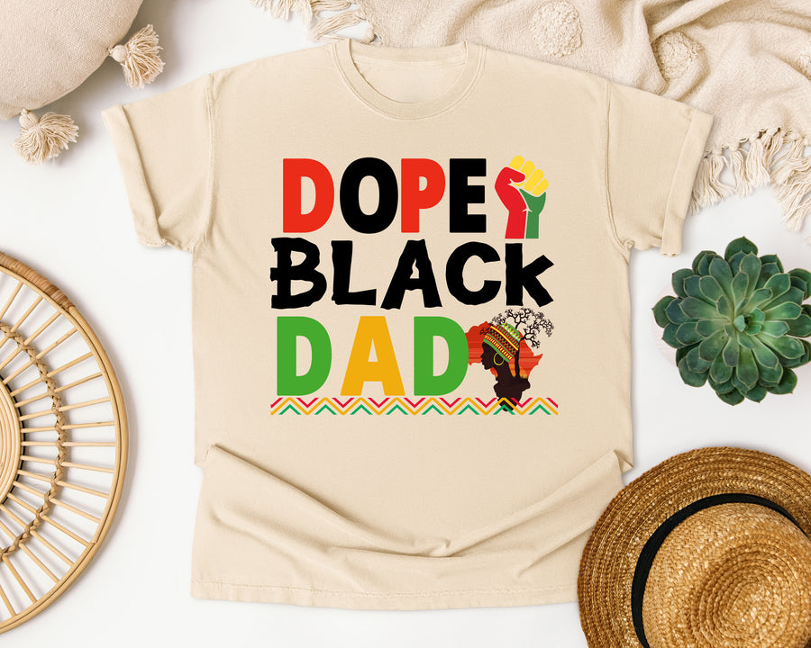 Dope Black Dad White 2 graphic tee in Ivory
