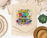 Last Day Of School Sign My Shirt 2026-2027 Graphic Tee graphic tee in Ivory