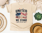 United We Stand Happy 4th Of July Grey 2 graphic tee in Ivory