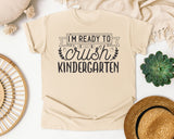 I'm Ready To Crush Kindergarten Grey graphic tee in Ivory