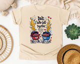 Dads Who Grill Together Stay Rare Together Grey 2 graphic tee in Ivory
