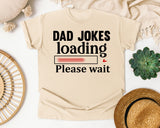 Dad Jokes Loading Please Wait White graphic tee in Ivory