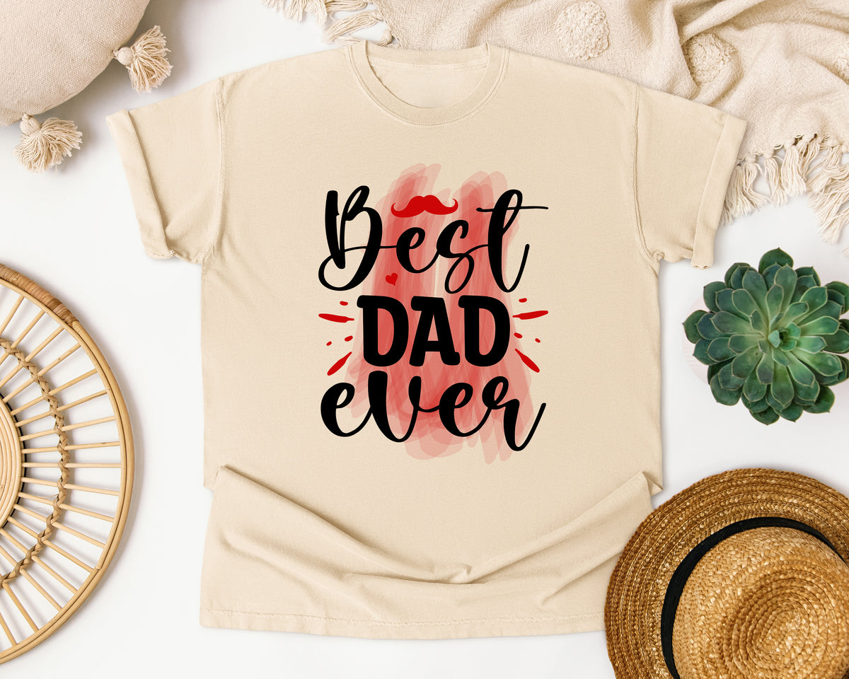 Best Dad Ever White graphic tee in Ivory