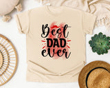 Best Dad Ever White graphic tee in Ivory