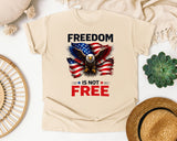 Freedom Is Not Free Black 2 graphic tee in Ivory