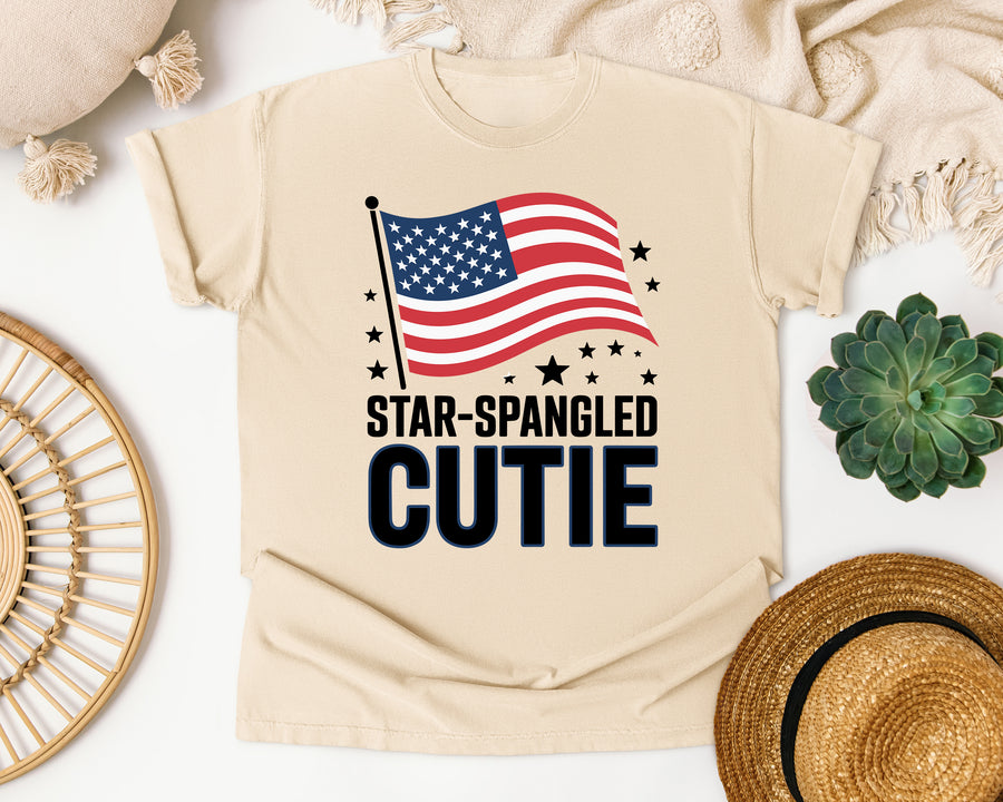 Star Spangled Cutie White 5 graphic tee in Ivory