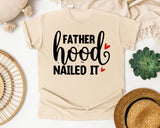 Fatherhood Nailed It White graphic tee in Ivory