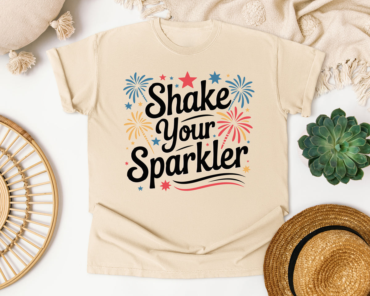 Shake Your Sparkler White 5 graphic tee in Ivory